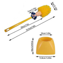 (A and base) Make Your Toilet Great Again Trump Toilet Brush & Bowl - Funny Novelty Bathroom Cleaning Scrubber Tool with Holder, Prank Gag Gift