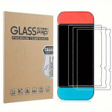 (For Nintendo Switch Lite) 3-Pack Tempered Glass Screen Protector, HD Clear Anti-Scratch for Handheld Gaming Console, Transparent Premium Film