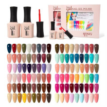 (34 pearlescent gilt) Fall Winter New Colors Soak Off Gel Nail Polish Kit - 9 Colors Nail Art Set for Salon Use Professional Factory Direct