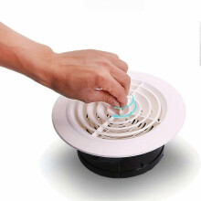 (FK-125 O) White ABS Vent Flange Connector, Leak-Proof Sealing Design for HVAC Duct Pipes