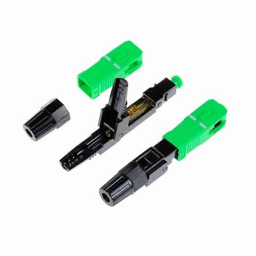 10 Stück SC APC Singlemode FTTH Glasfaser-Schnellverbinder