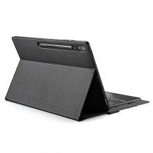 Til Samsung Galaxy Tab S10 Ultra Bluetooth-tastatur + nettbrett i skinn