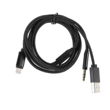 Lightning-auf-3,5-mm-Klinke-Klinke- + USB-Ladeadapterkabel für iPhone und iPad