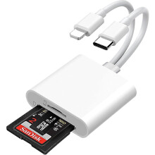iPhone iPad USB C SD-kortleser med MicroSD SD dobbeltspor OTG-minneleser