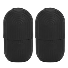 (Black) 2pcs Ice Face Roller Reducing Puffiness Silicone Facial Eye Cold Roller Massage Tool for Home