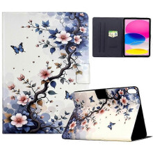 Custodia con supporto per iPad 2025/10.9 2022 con stampa fantasia, cover in pelle, funzione di accensione/spegnimento automatico.