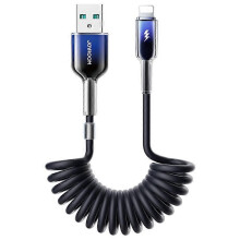 JOYROOM S-A43 1,5-metrowy kabel sprężynowy USB-A do Lightning 3A do szybkiego ładowania