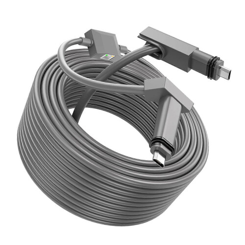 75FT Gen 2 Dish Antenna Cable + 3FT Ethernet Adapter IP68