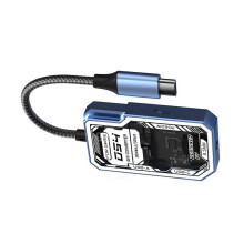 4-in-1-USB-C-Hub (transparent, 5 Gbit/s, Plug & Play) für Gaming-Laptops, mehrfarbig