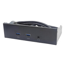 3,5-Zoll-Hub-Splitter (19-Pin auf USB 3.2 Gen 1, 3,5-mm-Audioanschluss, Frontblende) für PC, mehrfarbig