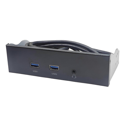 3.5in Hub Splitter 19Pin to USB3.2 GEN1 3.5mm Audio Jack Front Panel for PC Multicolor