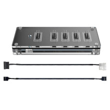 9-Pin-Hub-Expander für Desktop-PCs, 4 zusätzliche Anschlüsse, verbesserte Stromverteilung, mehrfarbig