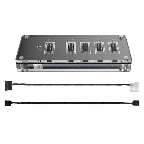 9Pin HUB Expander for Desktop 4 Extra Ports Enhanced Power Distribution Multicolor