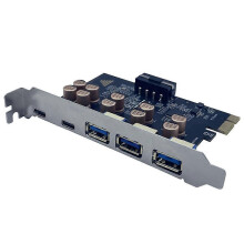 PCIe 1x USB3.2 5 Gbit/s 3A+2C Erweiterungskartenadapter