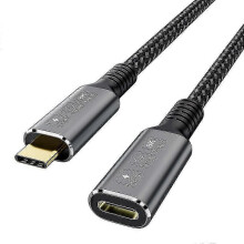 Przewód przedłużający Thunderbolt 4 USB-C męski na żeński 8K/5K@60Hz 40 Gb/s 100 W 0,8 m 25-26