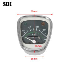 2X Retro Speedometer Tachometer Odometer Instrument for Passport Cub C50 C70 C90 C70MK3 Universal Gauges