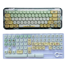 Touches 137Keys MOA Profile, motif grenouilles anime mignonnes, PBT, sublimées par teinture, CherryMX, multicolores