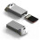 Adattatore in alluminio Mini USB 2.0 per lettore di schede TF e Micro SD per PC e laptop. 1