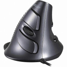 Mouse ergonomico verticale DELUX M618 con 6 pulsanti programmabili e cavo USB da 1,5 m, ideale per ufficio e gaming.