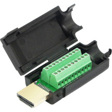 HDMI-Schraubklemmenblock-Adapter, vergoldeter Stecker auf lötfreier A-GB 0116