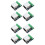 8PCS RJ45 Ethernet Female Socket Breakout Board 2.54mm Shielded Network Adapter Terminal 1