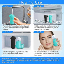 Ice Roller for Face 2 Pack,reusable Ice Mold for Face/eye/neck Beauty Care,ice Facial Roller Beauty Care Silicone Tools for Brighten Skin, Improve Dul
