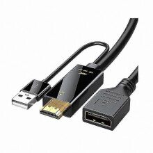 4K@60Hz HDMI-zu-DisplayPort-Adapter mit USB-Stromversorgung für Gaming-Monitor-PC