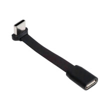 Kabel USB-C męski do żeńskiego 90 65 W do szybkiego ładowania danych USB 2.0 do laptopa, tabletu i telefonu