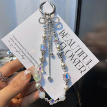 Krystallperlert telefonhåndleddsstropp Lanyard Charm armbåndsgrep for kvinner