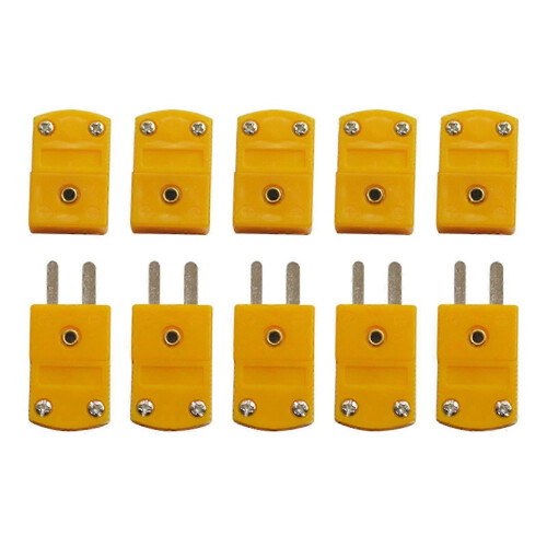 10pcs K-Type Thermocouple Male Female Connector Mini Temp Sensor Socket Set