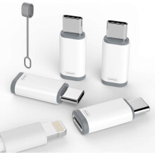 4er-Pack Lightning-auf-USB-C-Adapter für iPhone 15/16/17 Pro/Max – Schnellladen und Datenübertragung