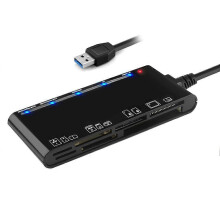 Rocketek CR7 Lettore di schede multifunzione USB 3.0 CF XD MS SD TF 7 in 1