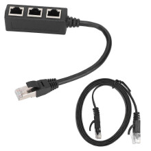 RJ45 Ethernet Splitter 1 to 3 Port with 1m Cable for Home