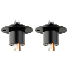 2X Hole 5mm Through Bore Slip Ring 6CH 2A Unlimited Rotary Connector