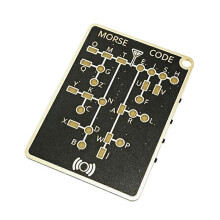 Morsekod Karte Pro PCB-stil med interaktiva lysdioder och signalknappar för vuxenutbildning