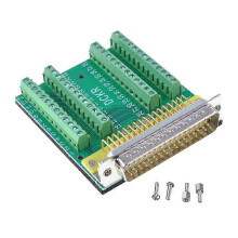 DB50 Male D-SUB to 50-Pin Port Terminal Adapter Breakout Board Solderless with Nuts
