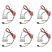 6X DC 12V EL-tråd Neon Glow Strip Light Driver Inverter Röd-Svart Kabel