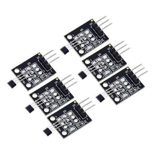6PCS KY-003 A3144 Hall Effect Sensor Module DC5V Non-Contact Switch AVR Smart Car Multicolor