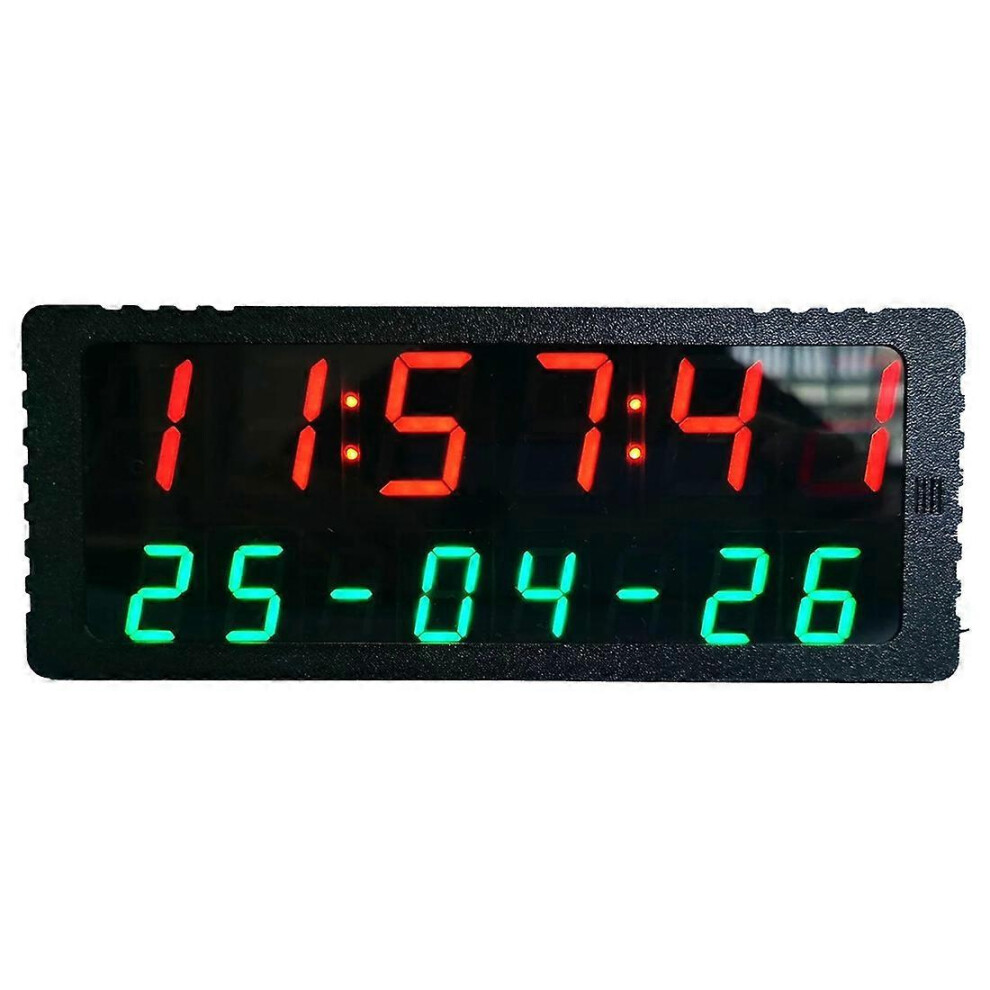 Wifi Network Timing Led Clock Year Month Day Hour Minute Second Alarm Typec Black 5499333101655