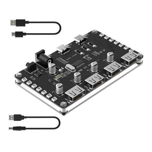 4 Port LED USB 2.0 Hub 3528 LED Fast Data Transfer Adapters Multicolor USB Splitter