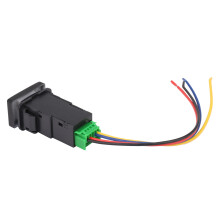 4pcs 33X22mm 12V LED Illuminated /Off for Landcruiser Yaris RAV4 Black
