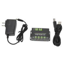Industrieller 4-Port-USB-2.0-Hub mit mehrfachem Schutz, 100–240 V, US-Stecker
