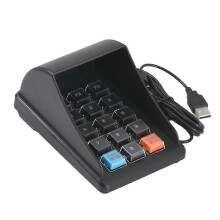 Clavier USB 15 touches anti-espionnage avec signal sonore, prêt à l'emploi pour systèmes de point de vente.