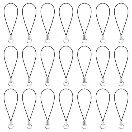 UKCOCO 100Pcs Cell Phone Lanyard Hanging Split Ring Strap Keychain Holder for DIY Charms