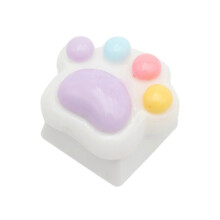 Copritasto 3D in resina a forma di zampa di gattino per tastiera meccanica da gioco (1 pezzo)