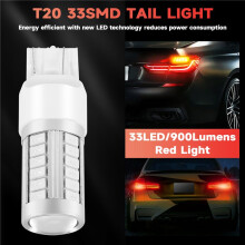 7443, T20 Led-Lampen Rood 900 Lumen Superheldere Richtingaanwijzers Licht Rem Stop Parkeerlicht Achteruit Achteruitrijlicht Achterlicht Gloeilamp