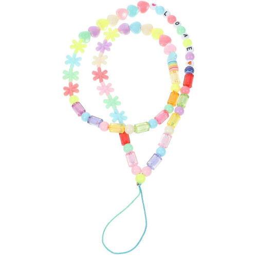 Phone Chain Lanyard Strap Beaded Charm Anti-lost Wristlet