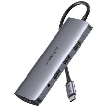 UGREEN 10-in-1 USB-C Hub mit HDMI 4K, USB 3.0, VGA, RJ45, PD, 3,5-mm-SD/TF-Kartenleser und Dockingstation