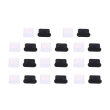 10 paia di tappi di copertura antipolvere USB-C maschio-femmina, neri