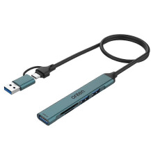 ONTEN UCA9705 Mini-USB-Hub (USB-A/C auf USB 3.0, 2x USB 2.0, SD/TF-Kartenleser, OTG-Adapter)